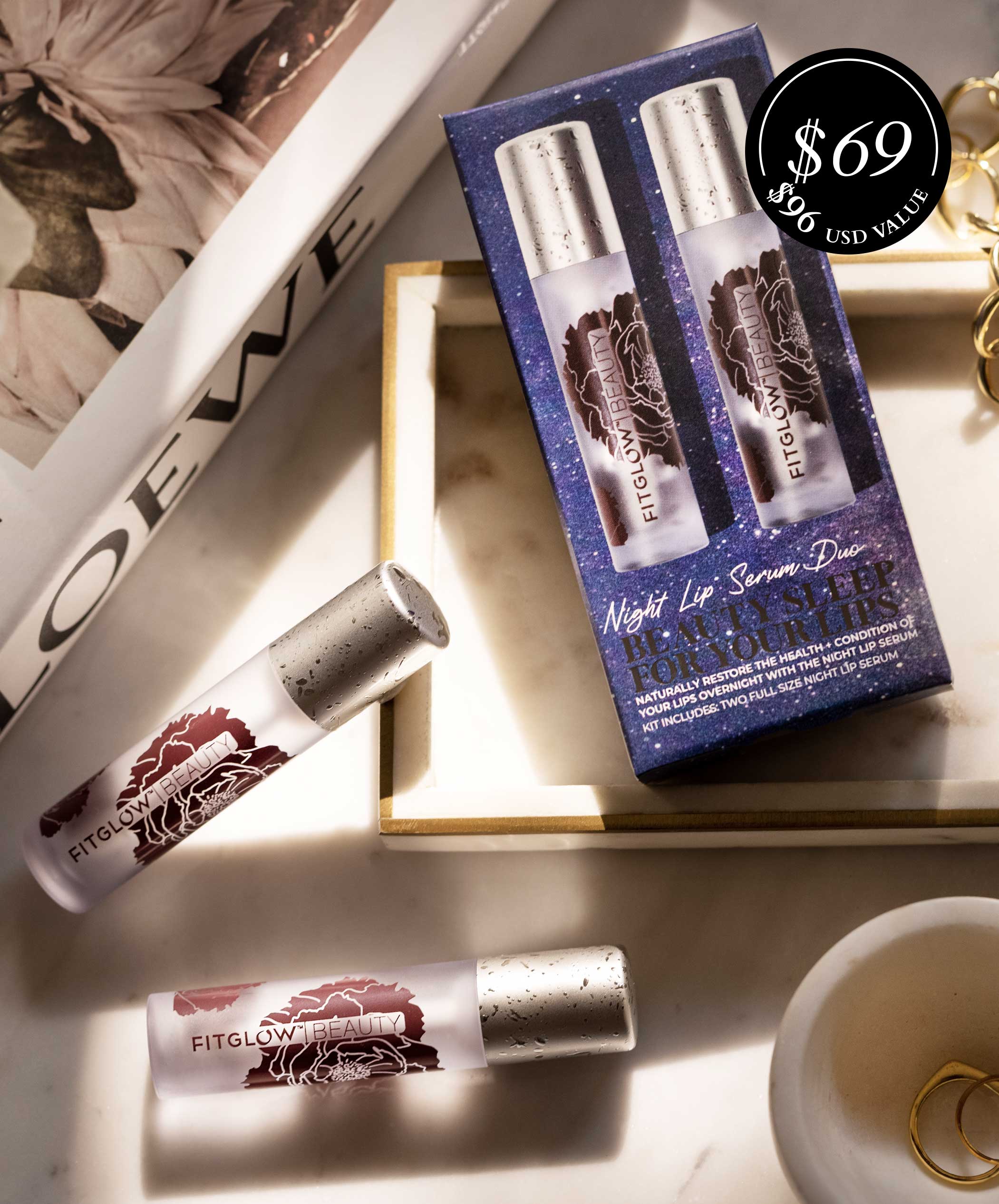 The best nighttime lip treatment at an unbeatable price - Night Lip Serum Duo - Beauty Sleep for Your Lips.