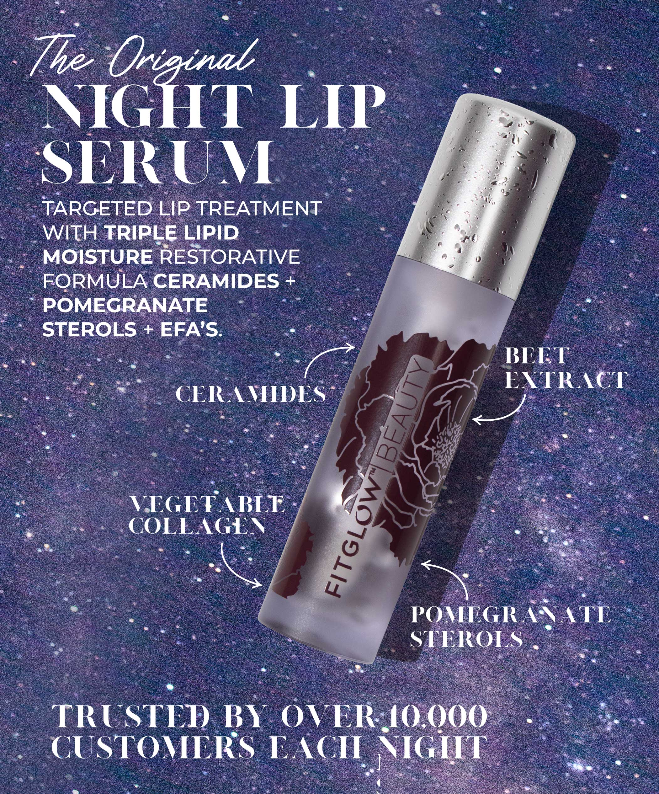 The Original and Best Night Lip Treatment trusted by over 10,000 customers each night.