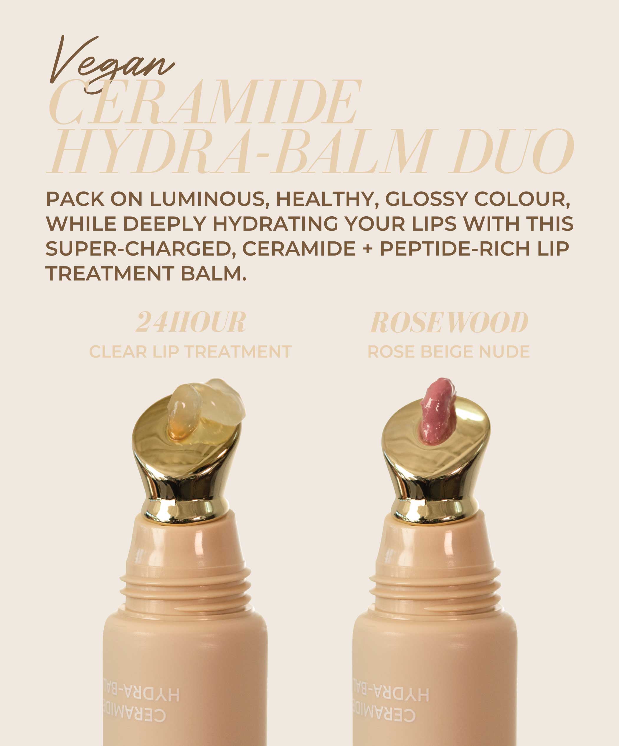 Ceramide Hydra-Balm Duo - 24Hour + Rosewood