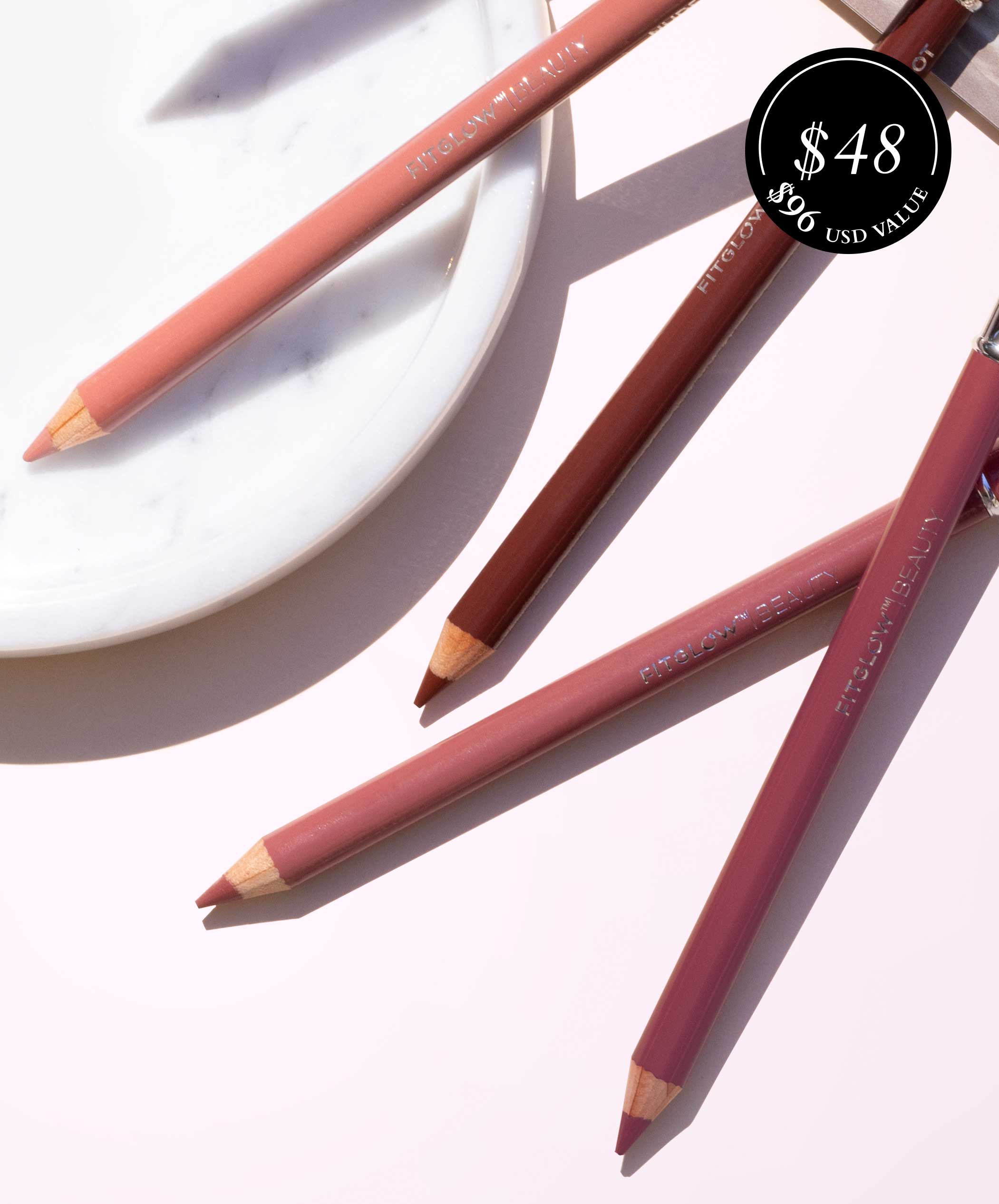 Naturally Nude Vegan Lip Liner 4-Piece Set