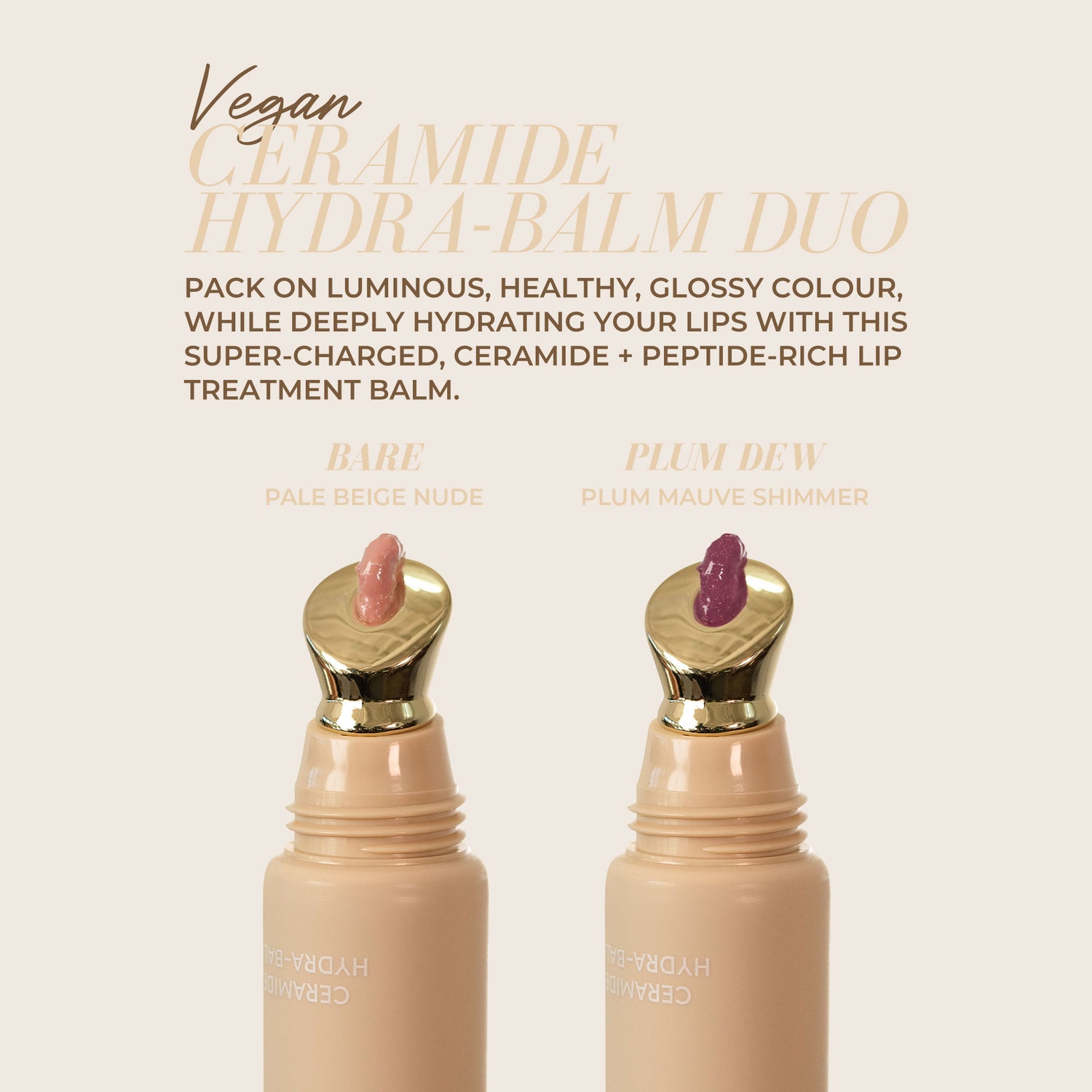 Ceramide Hydra-Balm Duo - Bare + Plum Dew