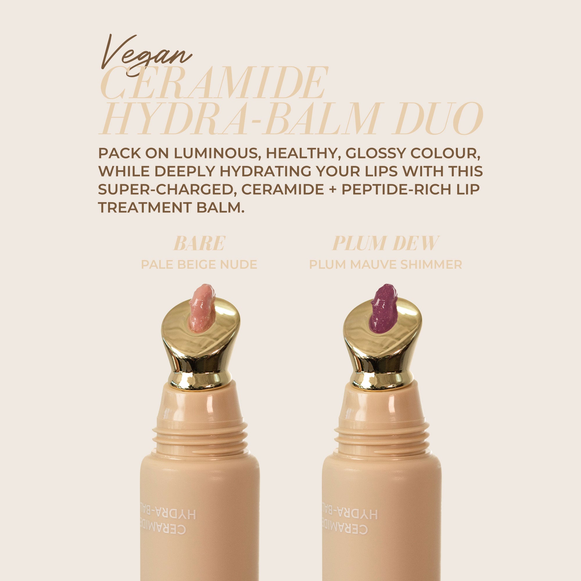 Ceramide Hydra-Balm Duo - Bare + Plum Dew