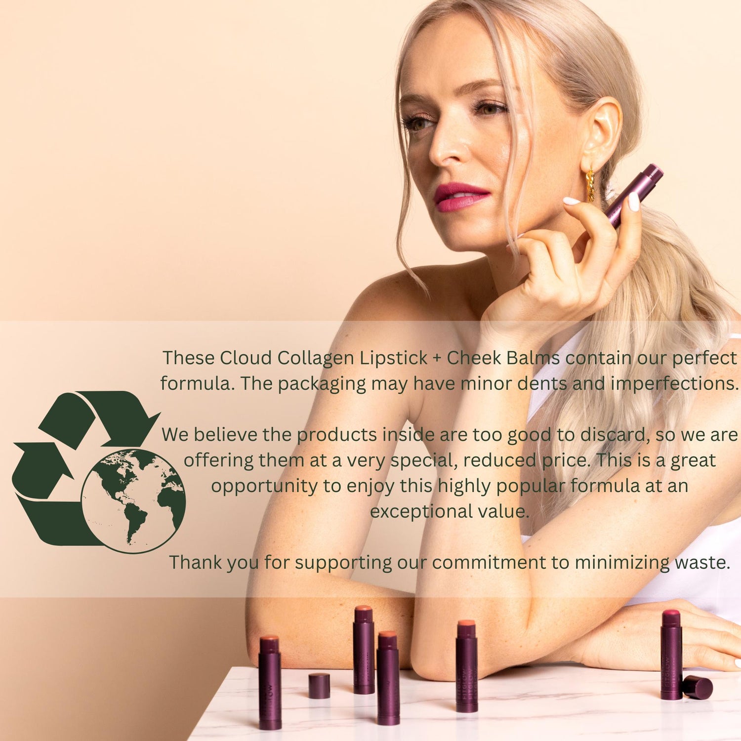 Cloud Collagen Lipstick + Cheek Balm