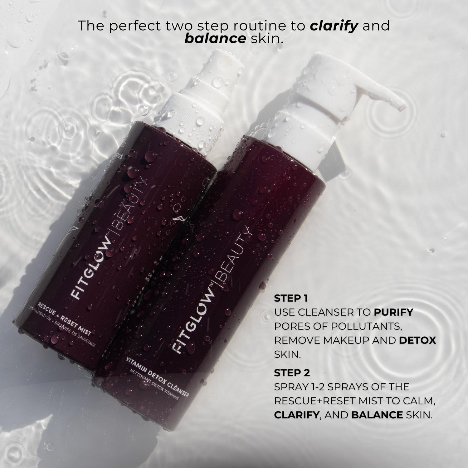 Rescue + Reset Mist + Vitamin Detox Cleanser Duo